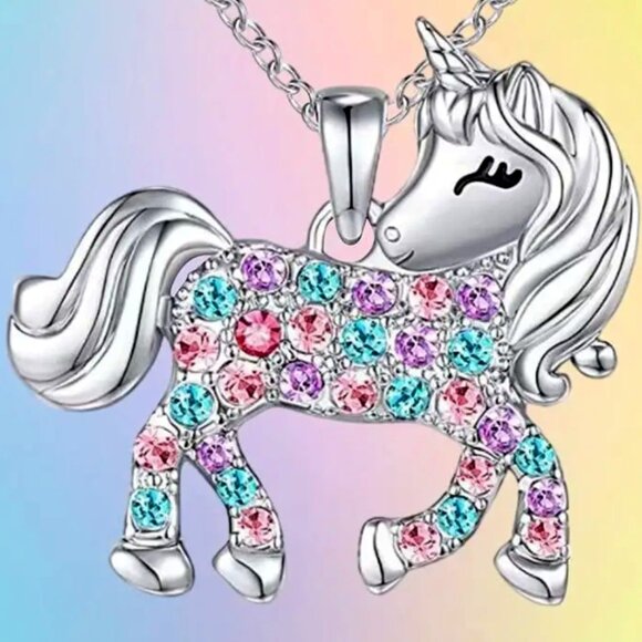 Unicorn Pendant Necklace - Picture 1 of 3